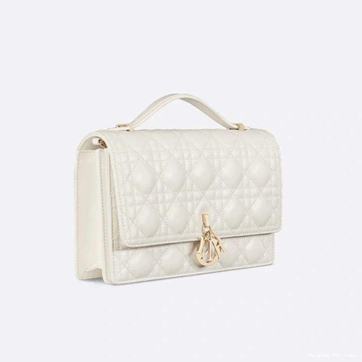 Cheap Miss Top White Lambskin Bag Handle Cannage Small Dior 0805 Luxury